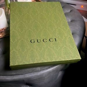GUCCI Empty Gift Box Tie Scarf Belt Accessory Storage Green+ Extras 13”x6”x2”